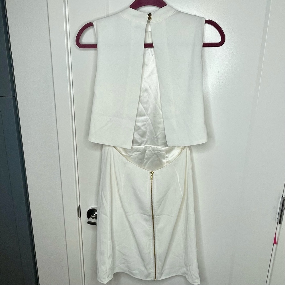 Lulu’s White Mini Dress with slit back